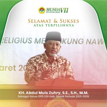 KH Abdul Muis Kembali Pimpin DPD LDII Gresik Periode 2021-2026